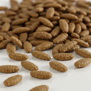  Image showing small kibble size suitable for small breed dogs eating fish dog food.