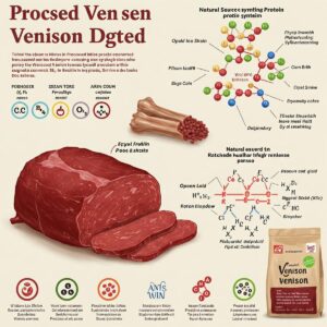 The natural source of protein in this venison dog food, providing essential amino acids.